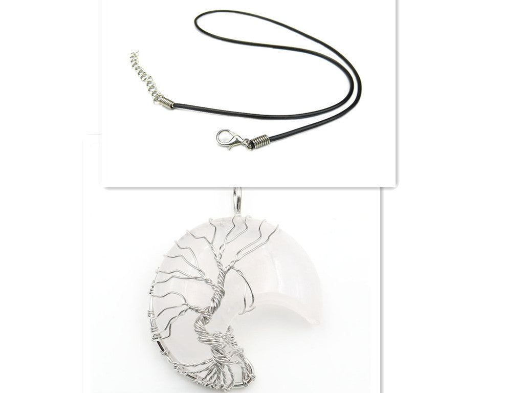 Náhrdelník s přívěskem Strom života z měsíčního krystalu – Doplňky