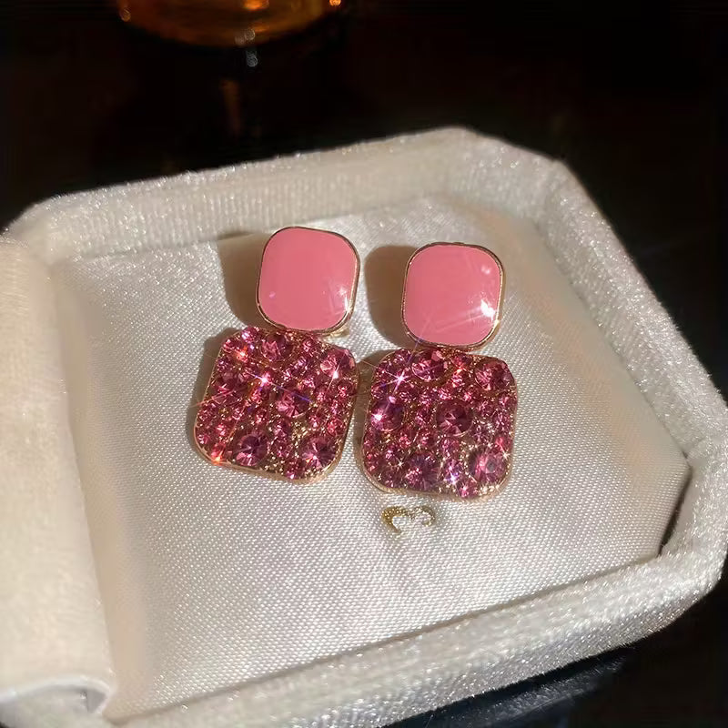 Čtvercové visací náušnice