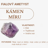 Fialový ametyst – kámen míru (infografika)