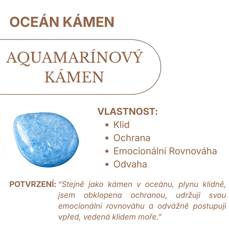 Oceán kámen – Aquamarínový kámen