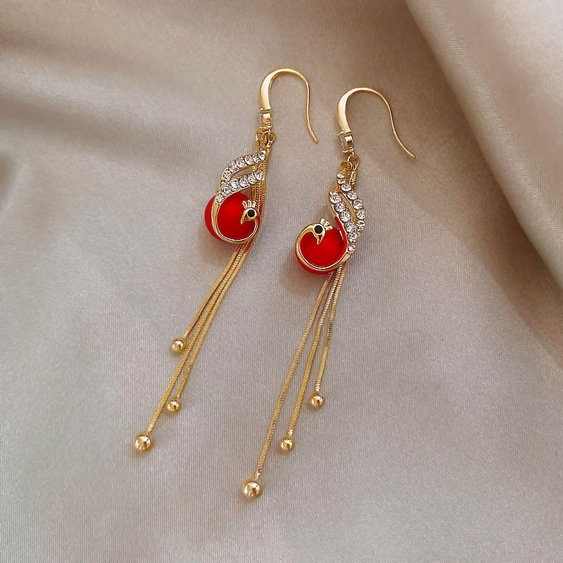 Slavnostní náušnice s modrými perlami