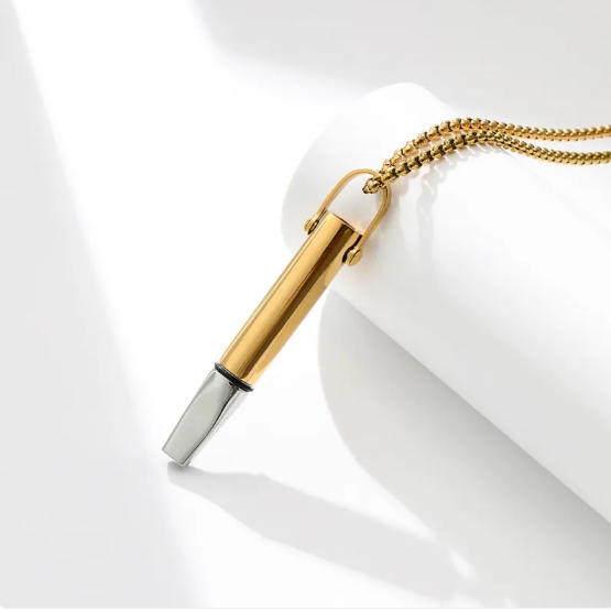 Náhrdelník s píšťalkou pro dýchací odpor